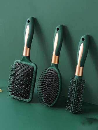 1pc Anti-Static Massage Comb, Cushion Comb For Curly Hair, Frizz-Free Smooth Hair Styling Brush, School Stuff, Curly Hair Tools, Hair Accessories ,Hair Styling Tools