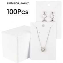50/100/200/500pcs Earring & Necklace Display Cards, Jewelry Packaging Cards
