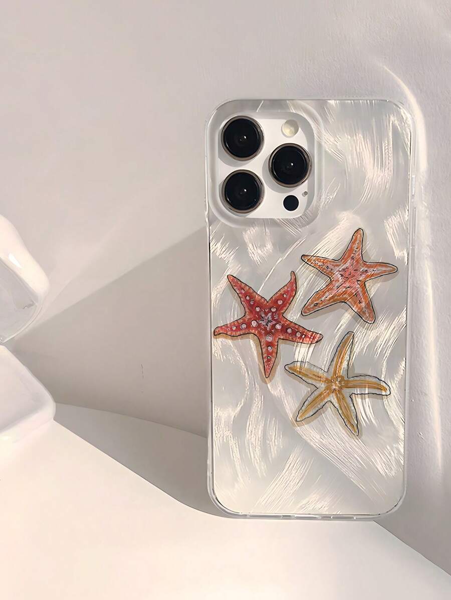 Ốp lưng điện thoại mềm chống sốc chống trầy xước hình sao biển xanh lá cây 1 chiếc tương thích với iPhone 16/16 Pro/16 Pro Max/16 Plus - Nhiều màu - Xem 1