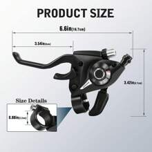 Daeidl 1pair Bicycle Brake Levers Shifter 3x7 21 Speed Shifter With Gear Indicator And V Brake Cable For Moutain Bike, Road Bike, MTB, BMX, Fixie Gear, Cycling