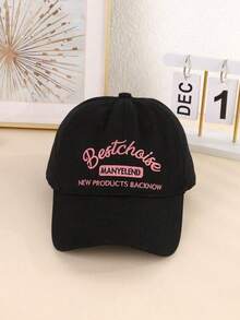 1pc Unisex Letter Thickened Best Choice 3D Embroidered Fashion Baseball Cap - A - View 3