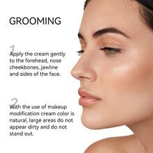 1 件带刷子的轮廓化妆棒，3D 阴影鼻雕哑光遮瑕膏高光高光修容霜，适用于面部化妆 - 彩色 - 查看 9