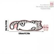 1 Piece Cute Cat Shaped Rug - Soft And Comfortable Faux Wool Polyester Material, Easy To Clean And Wash, Non-Slip Backing, Suitable For Decorating Living Room, Bedroom, Bathroom Or Office, Indoor Use Only, Bedroom Decor | Playful Cat Design | Machine Washable Rug, Cat Bathroom Kitchen Decor Kitchen Carpet - Multicolor - View 10