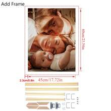 1 Customized Canvas Poster With DIY Frame Or Frameless Poster, Print Your Personalized Photo As A Gift On Canvas, Wall Decoration Painting, Mural, Hanging Painting, Canvas Printing, Canvas Poster, Canvas Wall Decoration, Poster Printing. It Is The Perfect Gift For Boyfriends, Family, Sons, Daughters, Students, Pets, Family, Birthdays, Weddings, Anniversaries, Suitable For Living Rooms, Bedrooms, And Offices