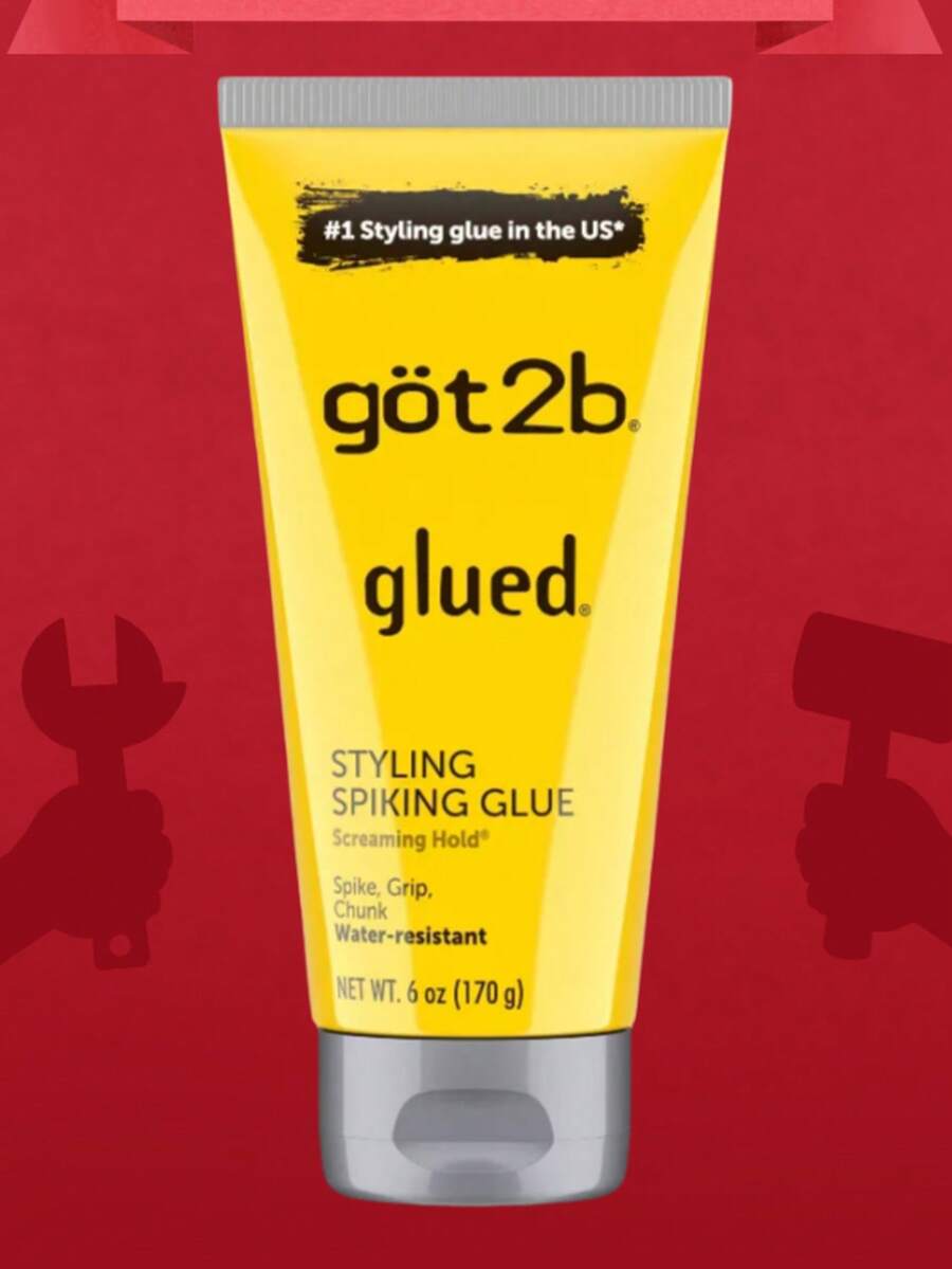 Crazy Glue Styling Hair Gel 6oz! Tornado Level Super Strong Hold+Waterproof And Wind Resistant, Hedgehog Head/Messy Styling Can Be Done In One Can (Top Selling In The United States)