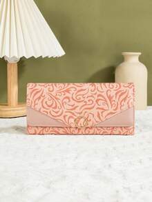 Furlong Lach 1 件女士复古浮雕优雅时尚手拿包钱包高品质简约设计多卡位大容量多功能长款钱包女式奖学金钱包钱包