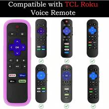 2Pack Silicone Protective Remote Case For  Roku Hisense Roku Controller Sleeve Universal For Roku Express 4K+ 2021 Roku Streaming Stick+ Remote Cover With Lanyards Glow GreenandGlow Purple - GlowYellow&GlowPurple - Xem 2