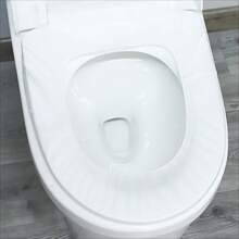 30 peças/50 peças Assento Sanitário Descartável Revestido em Tecido Não Tecido, Capa de Vaso Sanitário à Prova de Sujeira de Camada Dupla, Capa de Vaso Sanitário para Hotel e Viagem, Embalado Individualmente para Proteger o Vaso Sanitário