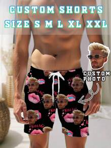 Pantaloncini Paas con stampa divertente di labbra, pantaloncini Pa'as Pam personalizzati, regali per la festa di compleanno, regalo per l'anniversario