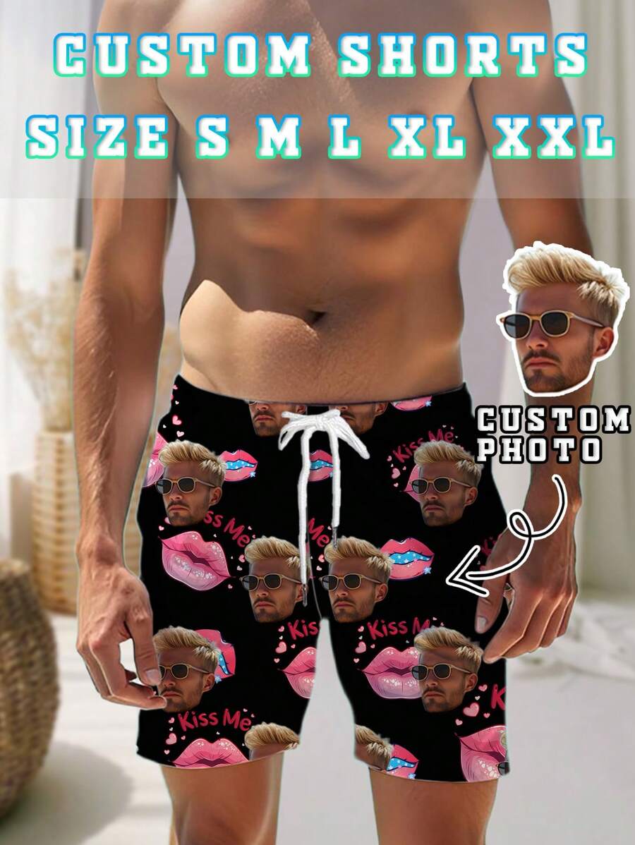 Pantaloncini Paas con stampa divertente di labbra, pantaloncini Pa'as Pam personalizzati, regali per la festa di compleanno, regalo per l'anniversario