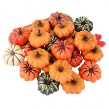 Decoración de calabaza multicolor de espuma simulada - Verduras simuladas DIY para decoración otoñal, Halloween, Acción de Gracias, fiestas en el hogar
