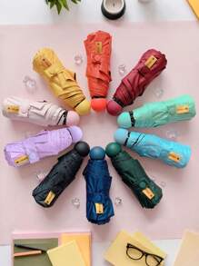 1pc 8-Rib Macaron Color Umbrella, Provides Reliable UV And Rain Protection, Portable Umbrella With Capsule Box Is An Excellent Gift For Lovers, Family And Friends, Made Of Super Flexible, Durable, Windproof, Rust-Proof, Lightweight Material, Suitable For Outdoor Hiking, Camping, Walking, Fishing And Other Activities, All-Season Essential