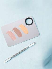 不锈钢彩妆盘，彩色底座，迷你戒指彩妆调色工具套装，价格实惠，适合作为圣诞礼物，化妆品，化妆工具，便宜好物，礼品，女士礼品，圣诞礼物