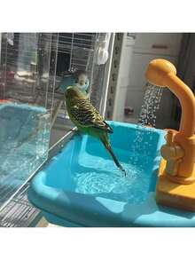 Easy To Clean Parrot Bath Self-Cleaning Shower, Suitable For Small Birds, Made Of Durable PC Material. - Multicolor - View 6