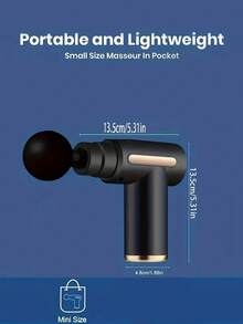 按钮/LCD 按摩器、深层组织按摩器、便携式手持肌肉按摩器、迷你旅行按摩器、健身器材、健身配件、男女理想礼物、带 LCD 屏幕的便携式可充电肌肉按摩枪、6 个可调档位、带 4 个可更换按摩头的颈部按摩器、深层组织放松、USB 可充电锂电池、人体工程学设计