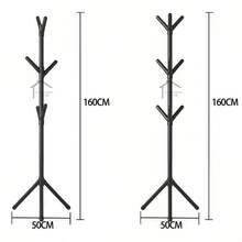 Perchero Árbol de Pie Blanco con 3 Ganchos, Estilo Minimalista, Estable y Compacto para Dormitorio, Sala, Baño o Recibidor surtidora silor - Negro - Ver 3