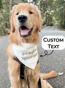 Personalized Custom Pet Scarf , Personalized Embroidered Dog Bandana,Customized Pets Logo Print Solid Color Pet Triangle Scarf With Logo, Pet Neck Scarf,Bibs Triangle Scarfs Gift For Small Medium Large Dogs Cats Baby Puppy Pets Accessories Ornamental Stylish,Fashion,Colorful,Vintage,Cute,Contracted,Cuties Custom,Unique,Customized,Personalized Pet For Anniversaries,For Birthdays