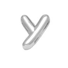 26个字母光滑手链，适合女性，DIY名字手链，镀金首饰 - 銀色 - 查看 25