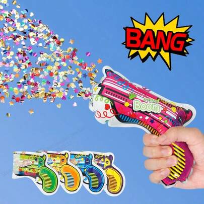 4pcs/8pcs Automatic Inflatable Small Fireworks, Holiday Birthday Party Salute Party Photo Birthday Atmosphere Gun Wedding Handheld Props