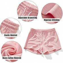 Mens Booty Shorts 3 Inch Inseam Athletic Workout Short Shorts For Men - Pink - View 3