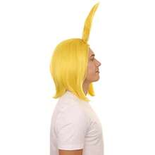 MAdult Men's 20" Inch Long Length Spiked Halloween Cosplay All Might Costume Wig Synthetic Soft Fiber Hair Perfect For Your Next Video Game Convention And Group Anime Party!7001 - Màu vàng - Xem 4