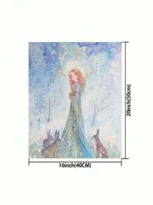1 Set Bunny Girl Artistic Personality DIY Digital Painting Kit, Adult Handicraft, Unframed Artistic Oil Painting Set For Bedroom Decor And Art Wall Decoration, Simple And Fun Painting Method, No Painting Foundation Required, Fulfill Your Painter Dream, Immerse Yourself In The Colorful World, Each Stroke Is Self-Expression, Add Romantic Life, Best Gift For Family And Friends On Halloween, Christmas, Holiday, 40*50CM