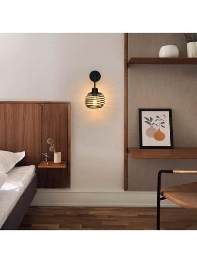 Wand Verlichting Indoor Lamp Zwart Hallway E27 Living Room Vintage Lighting Bedroom Bed Bedside Retro Industrial Staircase Office Hotel out Bulb) view 3