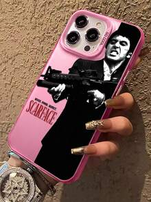 1pc Handsome And Cool Man Compatible With Apple Phone 16/15/14/13/12/11/ProMax/Pro/Plus/Xs Max/XS/X, For Compatible With Sam Galaxy S22/S23/S24/S25/Plus/FE/Edge/Ultra Fall Prevention Anti-Shock, Anti-Slip, Anti-Drop, Camera Lens Protection, Silicone Anti Wear Phone   ﻿ - 粉色 - 查看 1