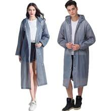 1pc Thick Waterproof Full Body Rain Poncho, Long Sleeve Adult Outdoor Cycling Hooded Raincoat, Hiking Rainwear