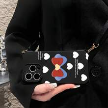 Funda para teléfono (1 unidad). Funda cruzada con correa para phone 16 Plus y 13 Pro Max. Ideal para mujeres. Funda de silicona suave de 12 pulgadas. Cubre la lente por completo. Diseño anticaídas en las cuatro esquinas. Color rojo. Funda protectora de color liso. - Blanco - Ver 3