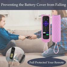 2Pack Remote Case For Roku  Hisense Silicone Universal Protective Controller Sleeve For Roku Express 4K+ 2021 And Streaming Stick 4K 2021 Cute Cat Ears Design Cover - GlowPink & GlowSkyBlue - Xem 6