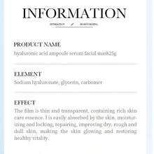 SADOER 5 片装胶原蛋白肽保湿面膜，保湿水疗面膜，含透明质酸、维生素 C、洋甘菊、芦荟 - 黑與白 - 查看 3