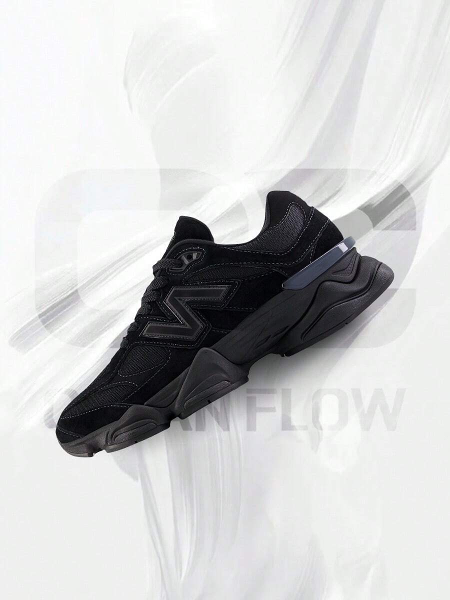 New Balance 9060 Triple Black – Shoes For Man/Woman-Vintage-Spring & Summer-Inspired Running Shoes, Shock-Absorbing Comfort, Gym To Streetwear Casual Wear-Mother's Day Gifts-Father's Day Gift– U9060BPM - 黑/黑/黑 - 查看 1