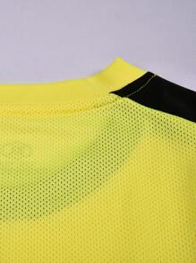 Men's Sport Referee Uniform, Football, Badminton, Table Tennis Training, Running Comfortable Sport Pocket Shirt, Breathable Short Sleeve T-Shirt