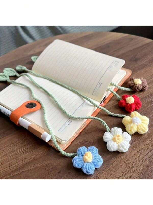 1 wunderschöner handgewebter Lesezeichen mit Blumenmotiv - einzigartiges Blumenmuster, das perfekte Geschenk für Bücherwürmer, Lesebegeisterte und Literaturliebhaber (Aufgrund unterschiedlicher Beleuchtung, Ausrüstung und Bildschirmeinstellungen kann es leichte Farbunterschiede zwischen dem tatsächlichen Objekt und dem Bild geben, was ein normales Phänomen ist), Schulmaterial, Schulanfang