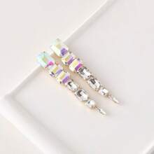 1 par de pendientes colgantes largos de acrílico de moda, pendientes personalizados multicolor para mujeres, versátiles