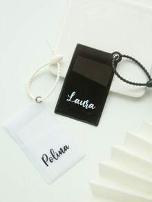 1pc Personalized Name Colorful Luggage Tag For Suitcases Customized Monogram Name PVC Luggage Tags With Name Card Custom Unique Tag Travel Bag Backpack Tags Gift TagsTravel Accessories Handmade Chic Travel Gift Birthday Bridesmaid Gifts For Friends - Multicolor - View 7