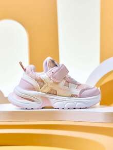 1 双男女款网眼休闲厚底运动鞋，带钩环扣，易于穿着，衬里舒适，适合春秋季节