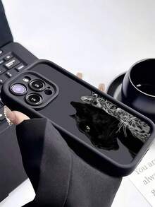 1 件黑色凶猛双豹纹全 TPU 防震保护手机壳，兼容 16、15、14、13、12、11 Pro Max 及系列防水防摔防刮 - 彩色 - 查看 3