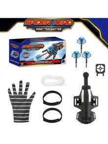 1个升级版蜘蛛网发射器，蜘蛛英雄玩具，可发射蛛网，吸附在墙上，趣味十足，逼真的蜘蛛网发射器，生日礼物，复活节礼物，节日玩具 - 彩色 - 查看 8