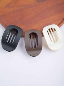 4 pièces Pince à canard ovale creuse mate minimaliste, support de chignon de haute qualité, grand clip à cheveux pour femmes, convient pour une utilisation quotidienne, extérieure, sportive, pour les rassemblements, les loisirs à la maison, polyvalent, excellent cadeau pour la fête des mères, Pâques, Thanksgiving