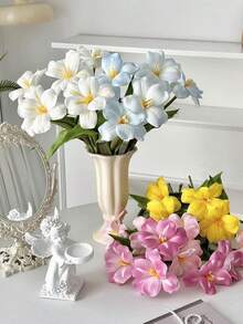 5 件人造花 PU 郁金香家居装饰人造花束假花酒店婚礼装饰花植物 - 彩色 - 查看 1
