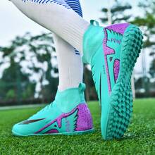 (Rozmiar: 35-45) [Korniki treningowe dla kibiców Mistrzostw Świata] Młodzieżowe męskie buty piłkarskie z formowanymi korkami TF, buty treningowe, z dynamicznymi korkami trakcyjnymi | Profesjonalne buty piłkarskie do zawodów z podparciem kostki | Lekka cholewka ze skóry PU, odpowiednie na murawę i trawę