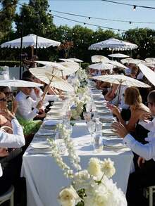 1/5/10件复古白色创意女士空白纸质遮阳婚礼伞 - 木柄，无需电源，非常适合婚礼、拍照、化妆、派对、海滩装饰。婚礼纪念品，伴娘团装饰伞，复古纸扇。