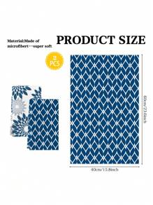 两件套波西米亚风厨房毛巾套装，曼陀罗图案洗碗布，吸水性强，厨房手巾，乡村假日家居装饰