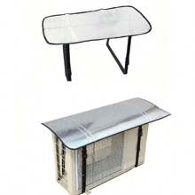 1 pièce Couvre-unité extérieure de climatiseur en aluminium double couche, isolation thermique, ignifuge, résistant à l'eau, écran solaire, économe en énergie, housse de protection