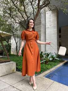 TAILORING MAXI DRESS SENSORY Casual Elegant WOMEN'S FASHION