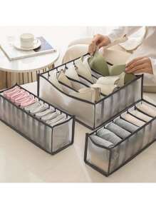 3 Stücke multifunktionale Kleiderschrank-Organizer - Stoffkleidungsaufbewahrungsboxen für Unterwäsche, Socken, BH, Haushalts-Schubladeneinteilungen