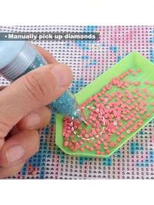 Diamond Painting Tool, Non-Automatic Diamond Art Painting Pen, Vase Shape Diamond Dot Painting Tool Set, Exquisite Appearance, Easy To Hold, Suitable For Diamond Painting And Handicrafts, Nail Art Application Pointed Tip, DIY Diamond Art Painting Kit Accessories - 貓頭鷹粉紅色 - 查看 7