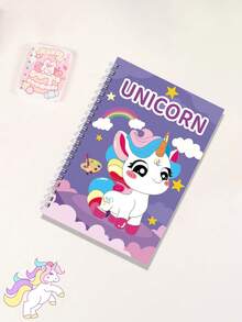 2pcs Children's Cartoon Style Unicorn Themed Drawing Book And Colored Pencil Set, Children's DIY Drawing Set, Suitable For Children's Drawing And Learning Use,Back To School, Is An Ideal Choice For Giving Children Gifts - Multicolor - View 5
